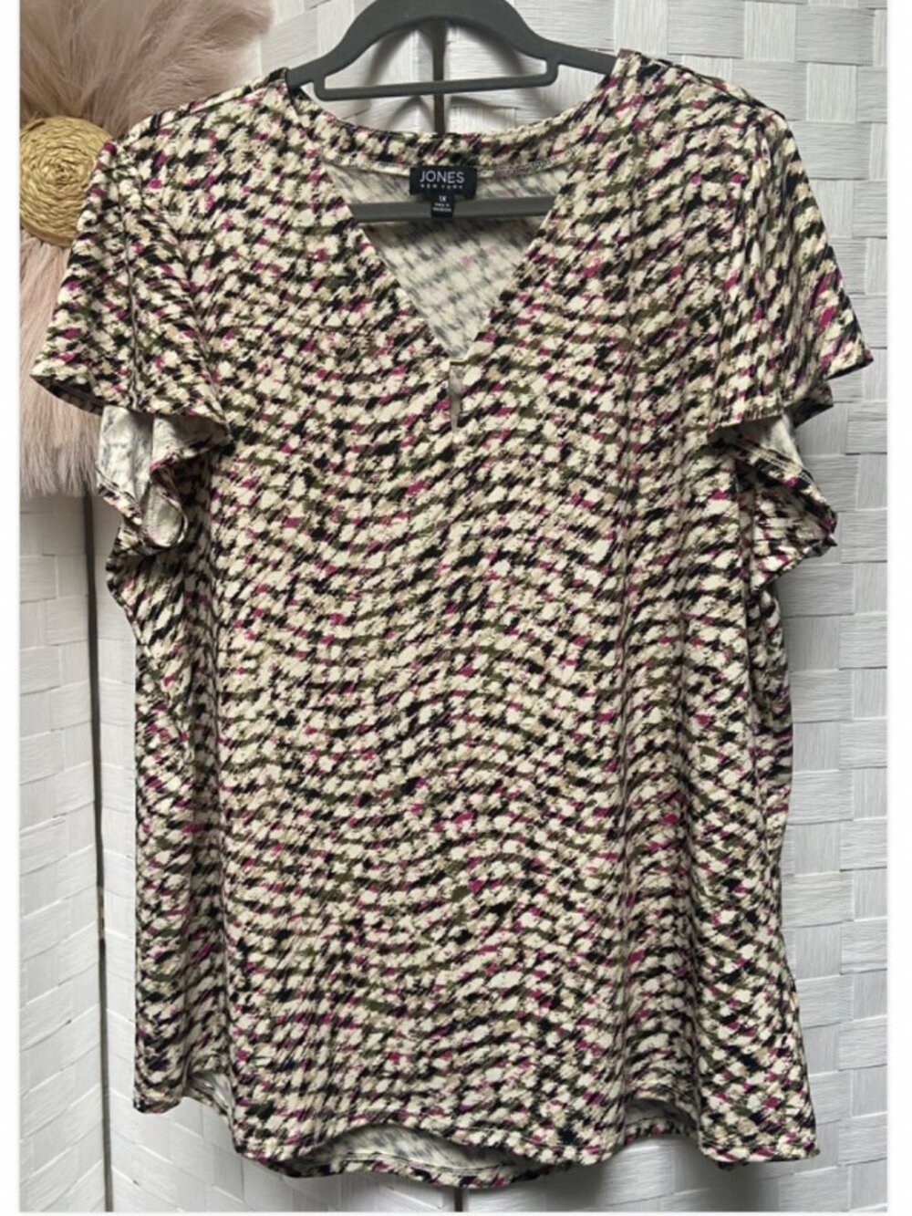 JONES New York Short Sleeve Top Size 1X